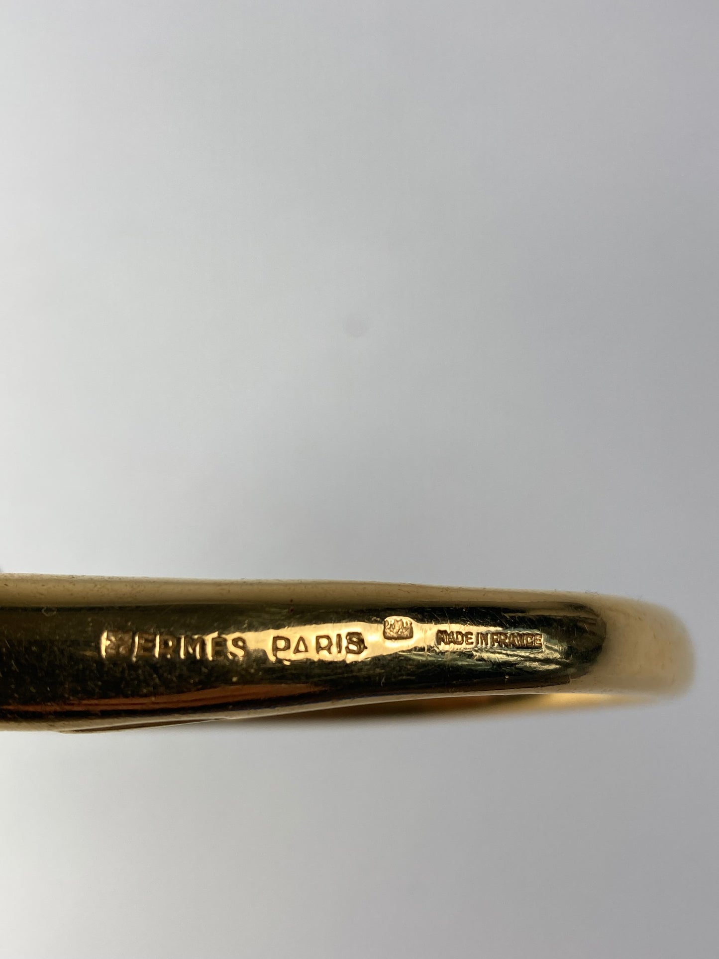 Hermes Gold Plated Cheval Horse Bangle