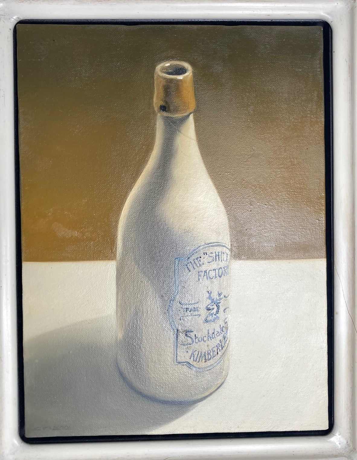 Still Life of a Bottle South African Oil Painting