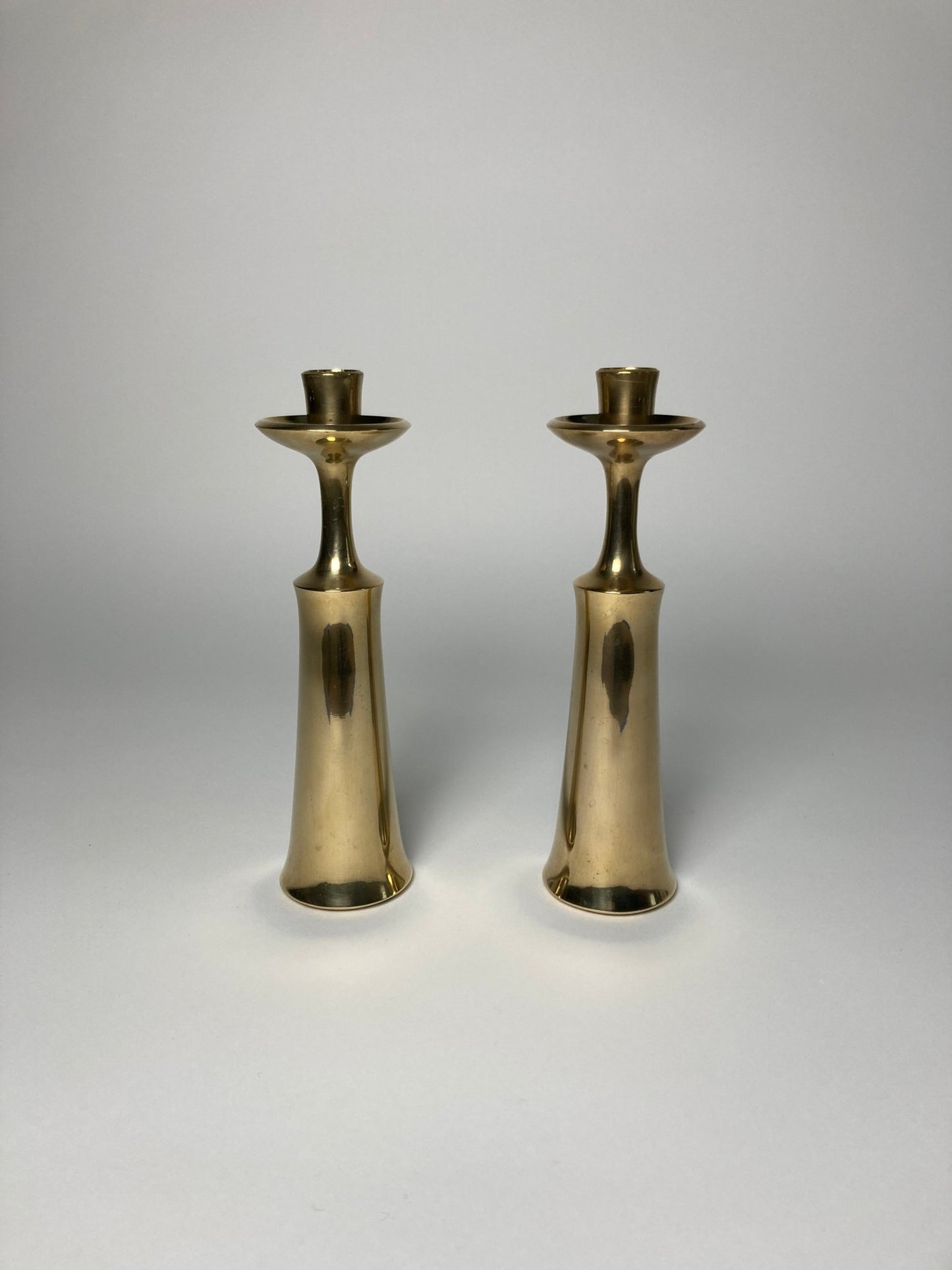Jens Quistgaard Solid Brass Candle Holders - Madden & McHugh