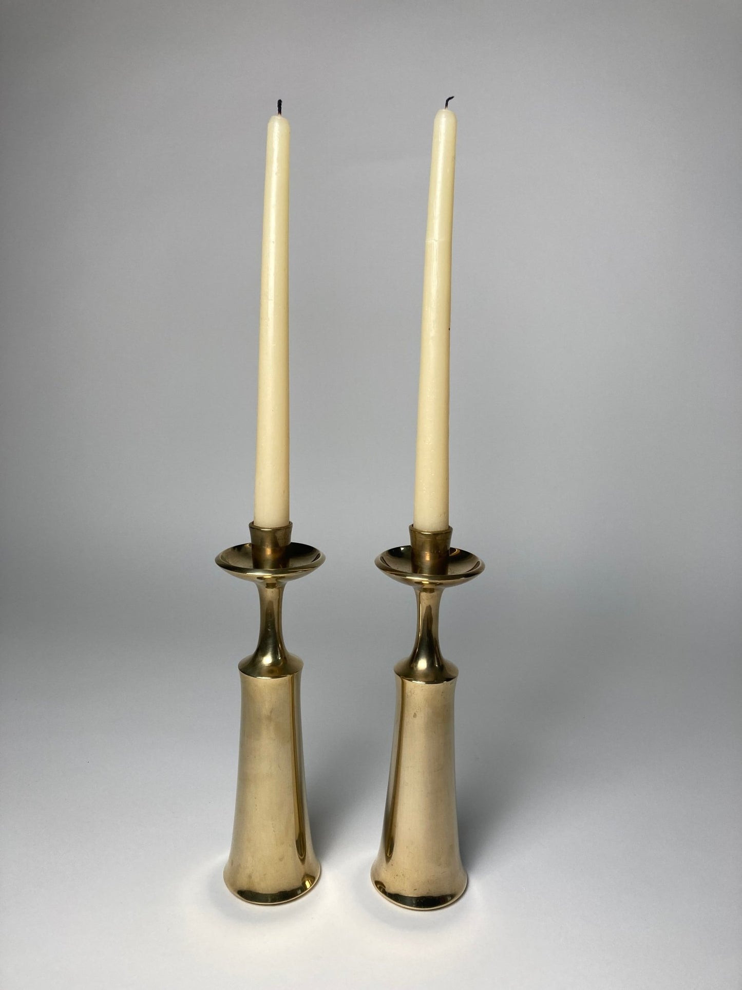 Jens Quistgaard Solid Brass Candle Holders - Madden & McHugh