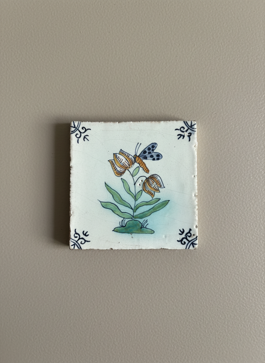Delftware delft tile, 17th century