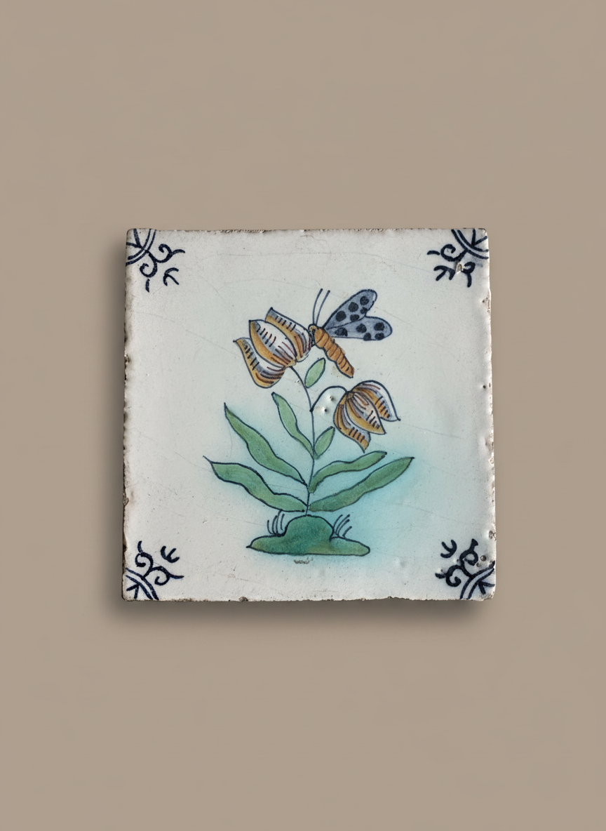 Delftware delft tile, 17th century