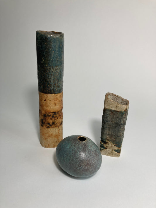 A set of three studio pottery pieces by Alan Wallwork produced in 1960s