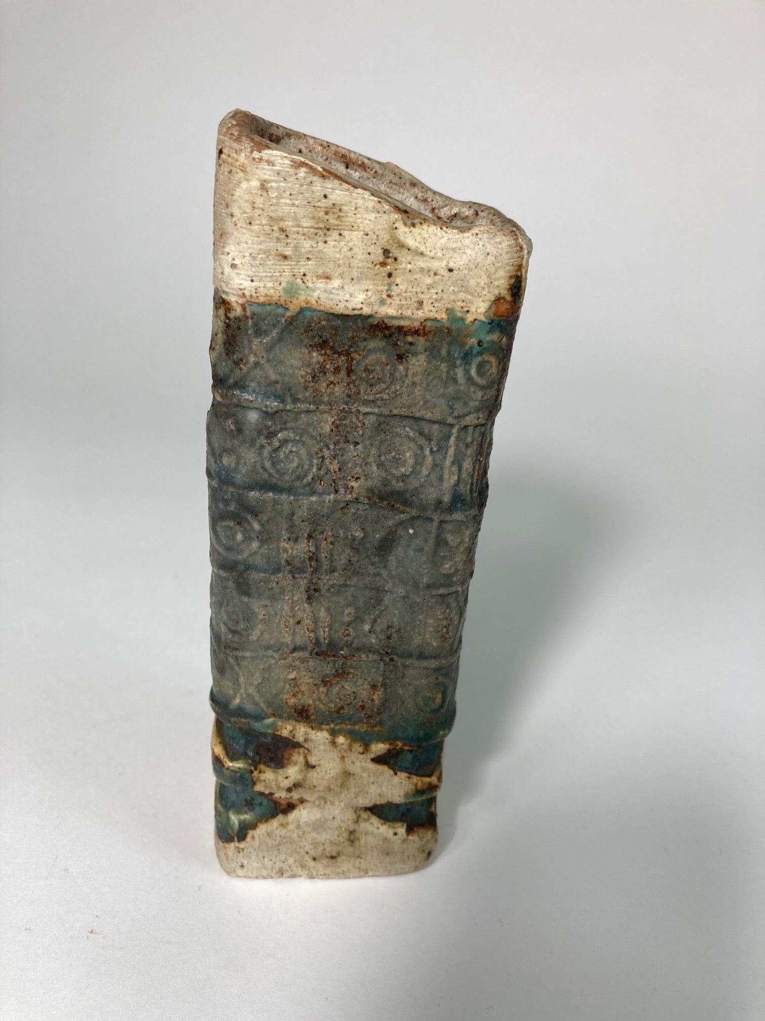 A slab vase by Alan Wallwork produced in 1960s