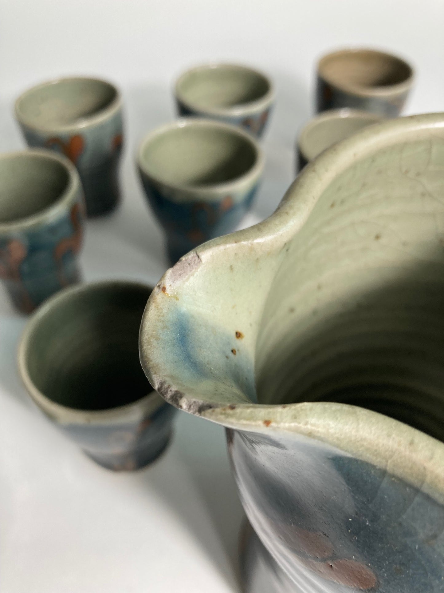 David Frith Pottery Set - Lemondade Jug and Tumblers