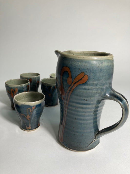 David Frith Pottery Set - Lemondade Jug and Tumblers