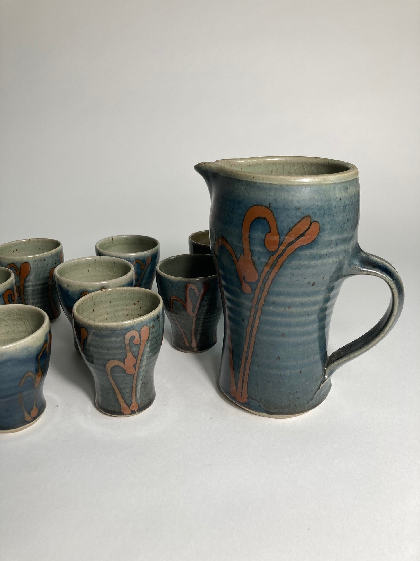 David Frith Pottery Set - Lemondade Jug and Tumblers