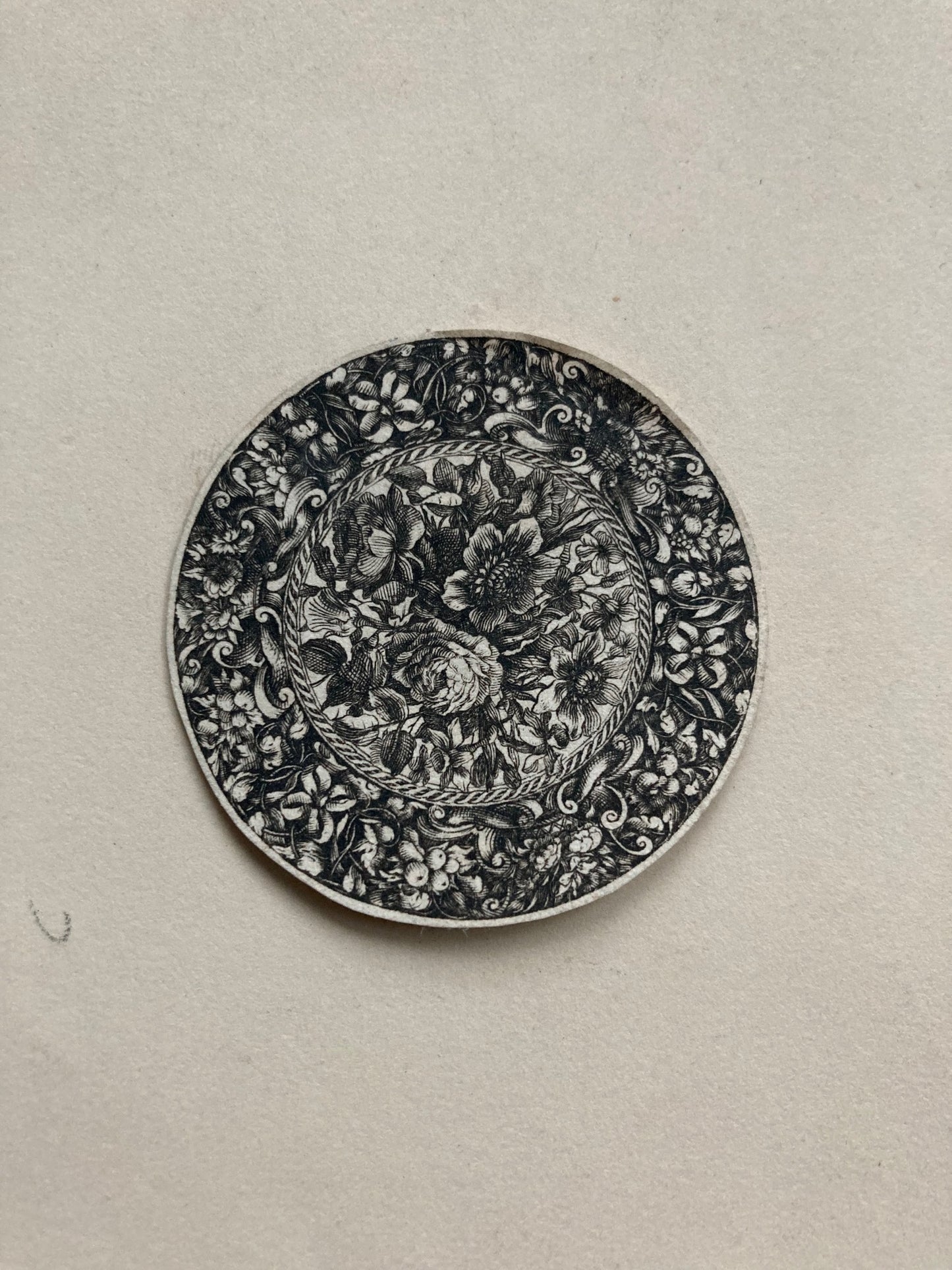 Hans Sebald Beham Floral Engraving from the collection of Sir Joshua Reynolds