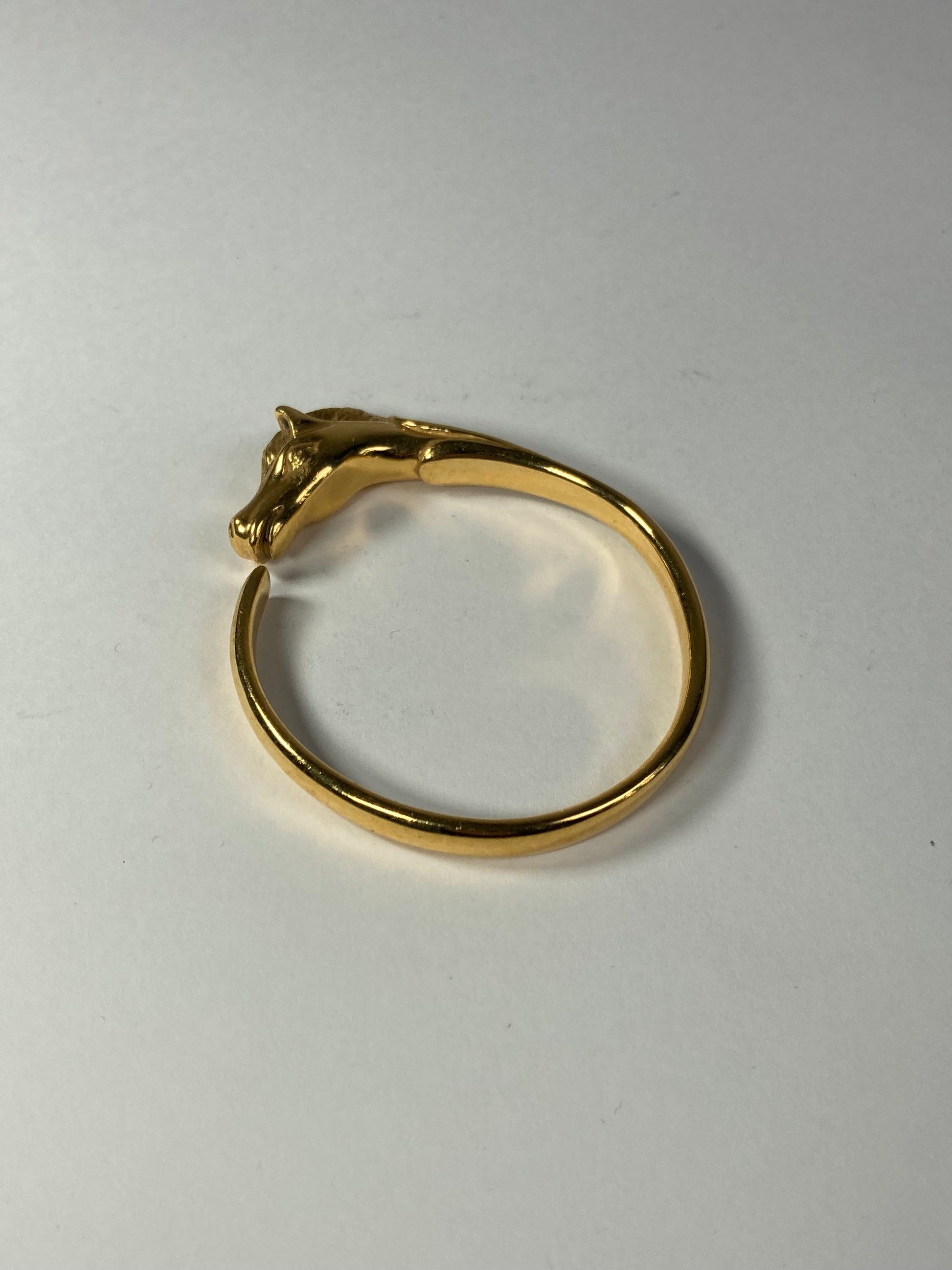 Hermes Gold Plated Cheval Horse Bangle