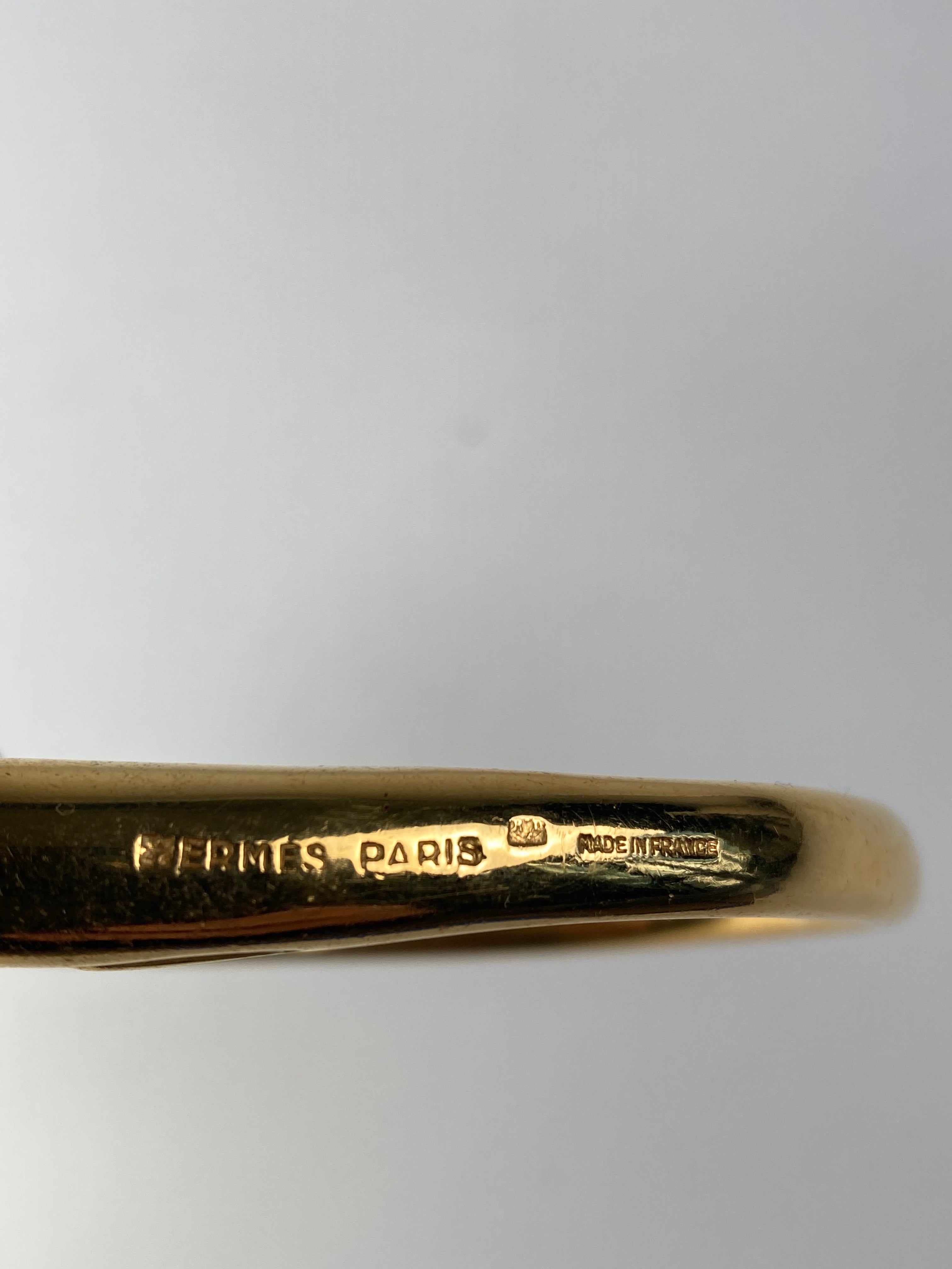 Hermes Gold Plated Cheval Horse Bangle