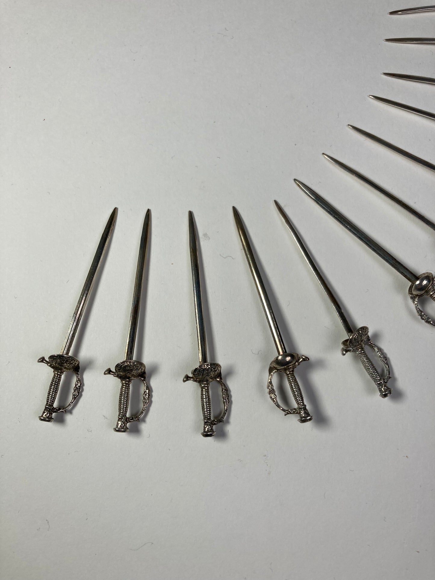 Tiffany & Co Sterling Silver Novelty Sword Cocktail Sticks