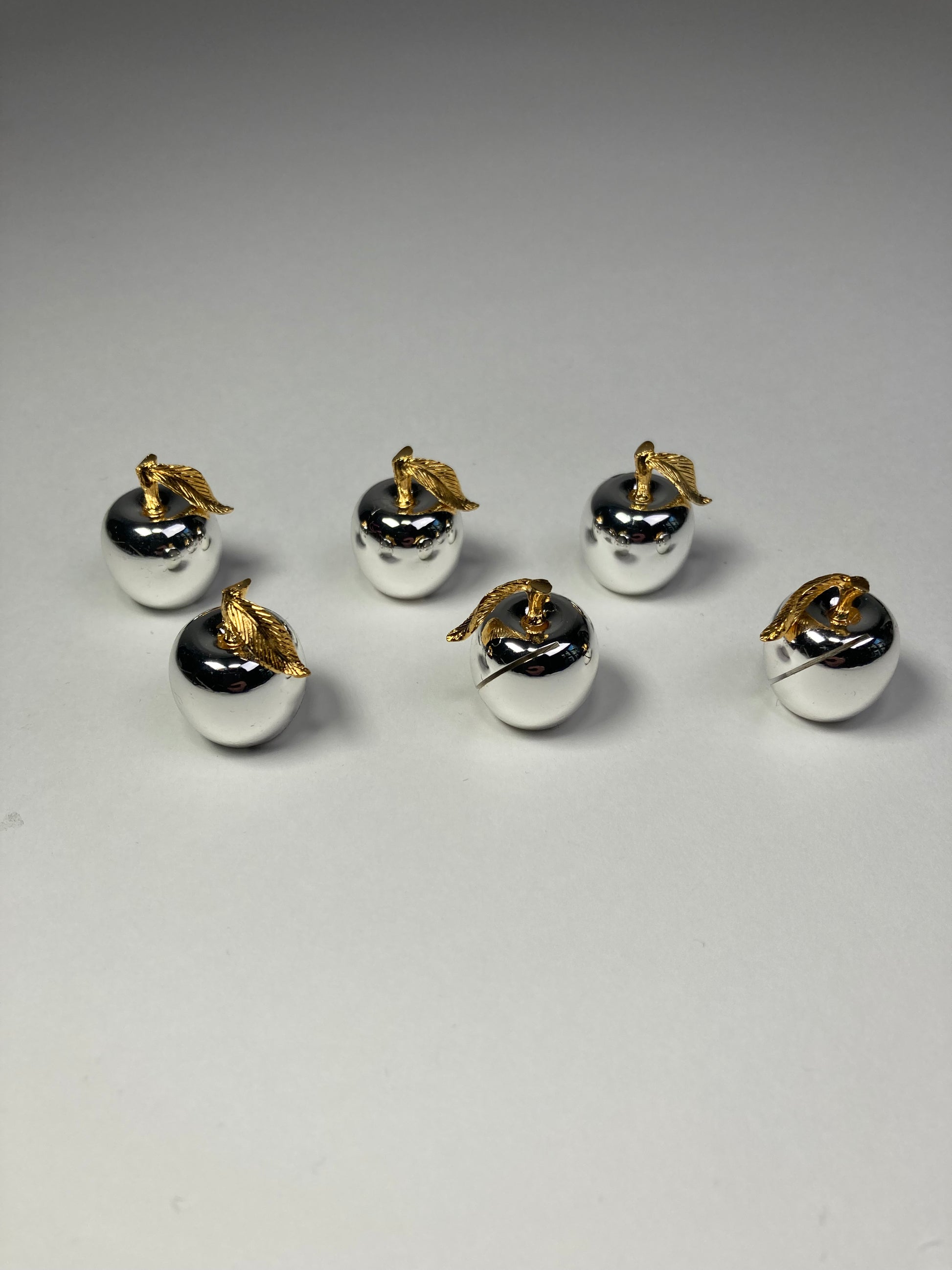 Set of Six Apple Shaped Name Card Holders