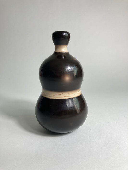 John Nuttgens - Raku fired Double Gourd Vase