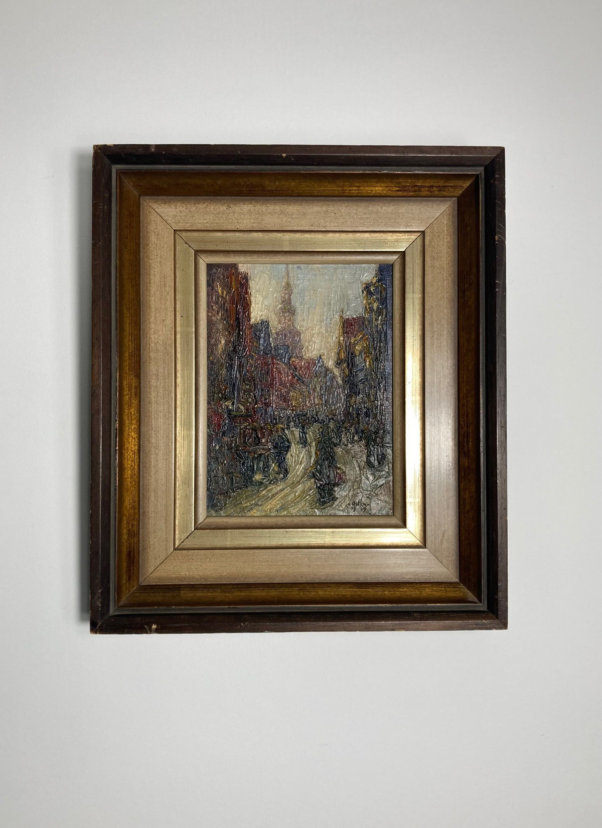 Oil Painting Street Scene Oster 1919