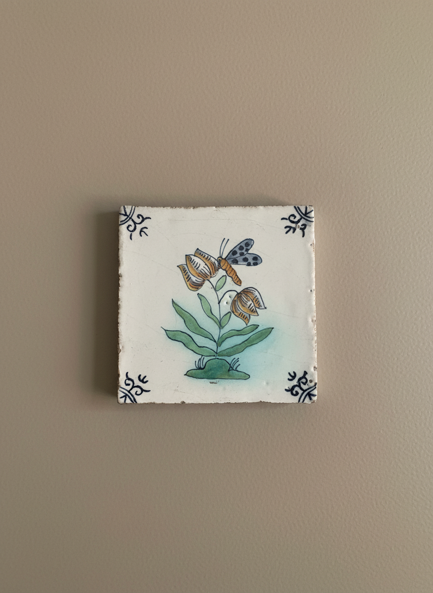Delftware delft tile, 17th century