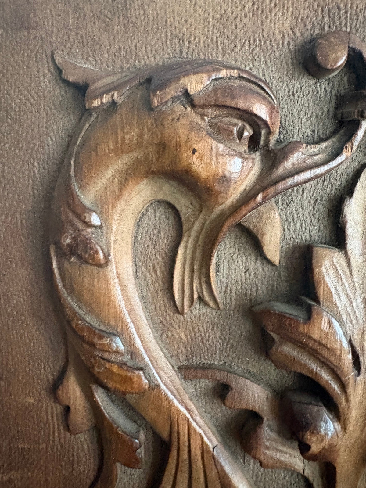 French 19th Century Hand Carved wooden panel