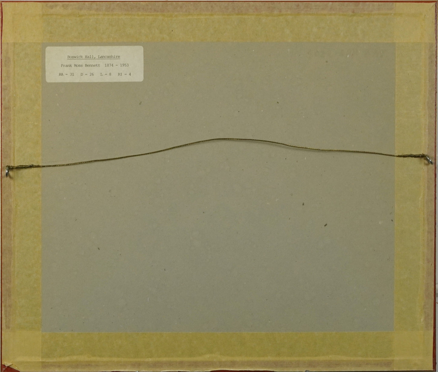 Frank Moss Bennett - Boswick Hall Lancashire