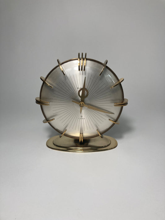 Mid Century Europa Sunburst Clock attributed to Max Bill - MADDEN & MCHUGH