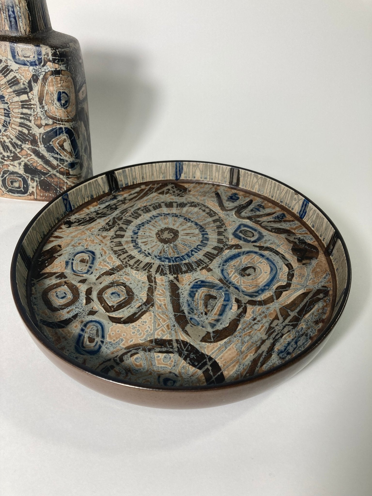 Nils Thorsson for Royal Copenhagen Matching Vase & Plate - MADDEN & MCHUGH
