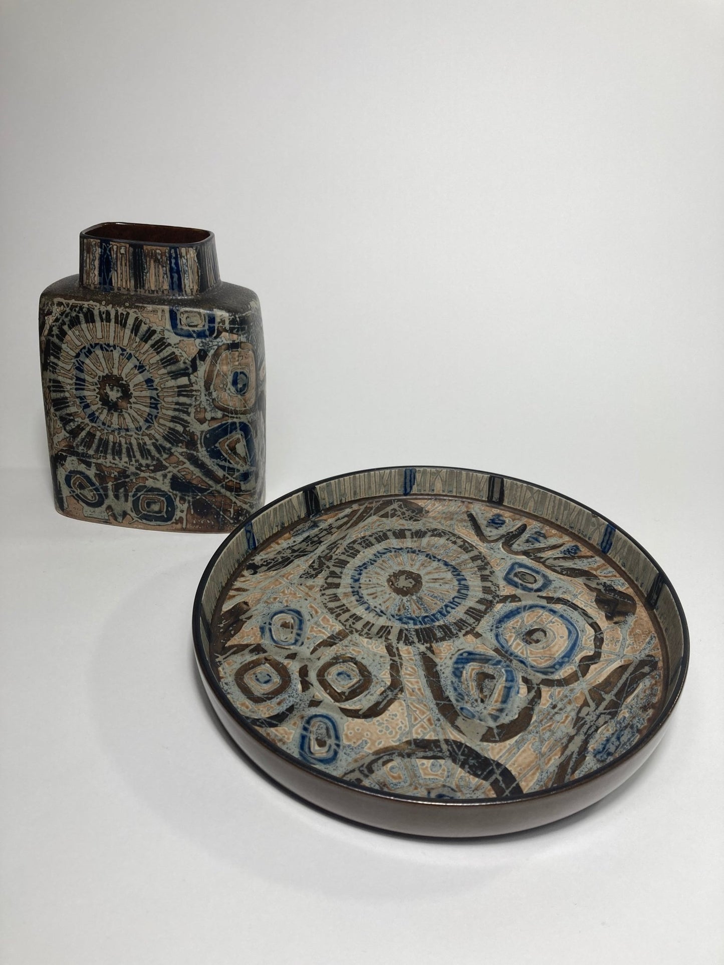Nils Thorsson for Royal Copenhagen Matching Vase & Plate - MADDEN & MCHUGH