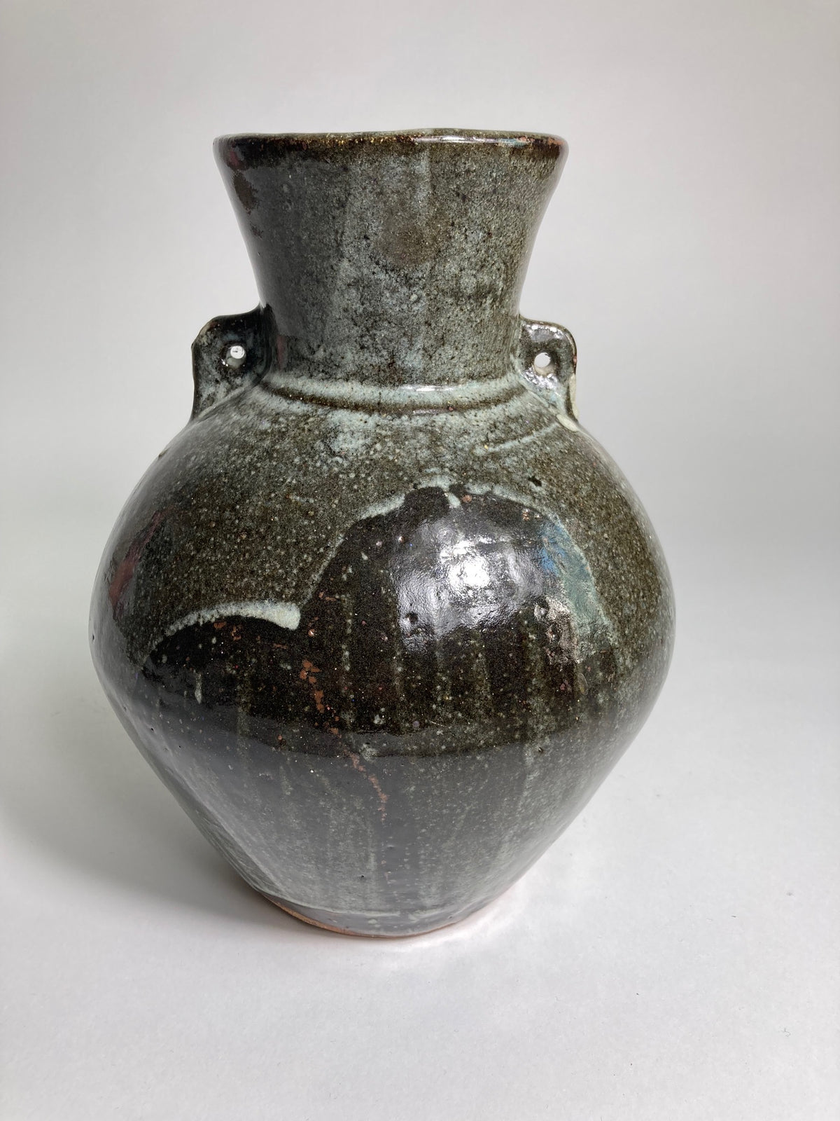 A substantial glazed Trevor Corser stoneware vase for Leach Pottery circa 1980s-1990s