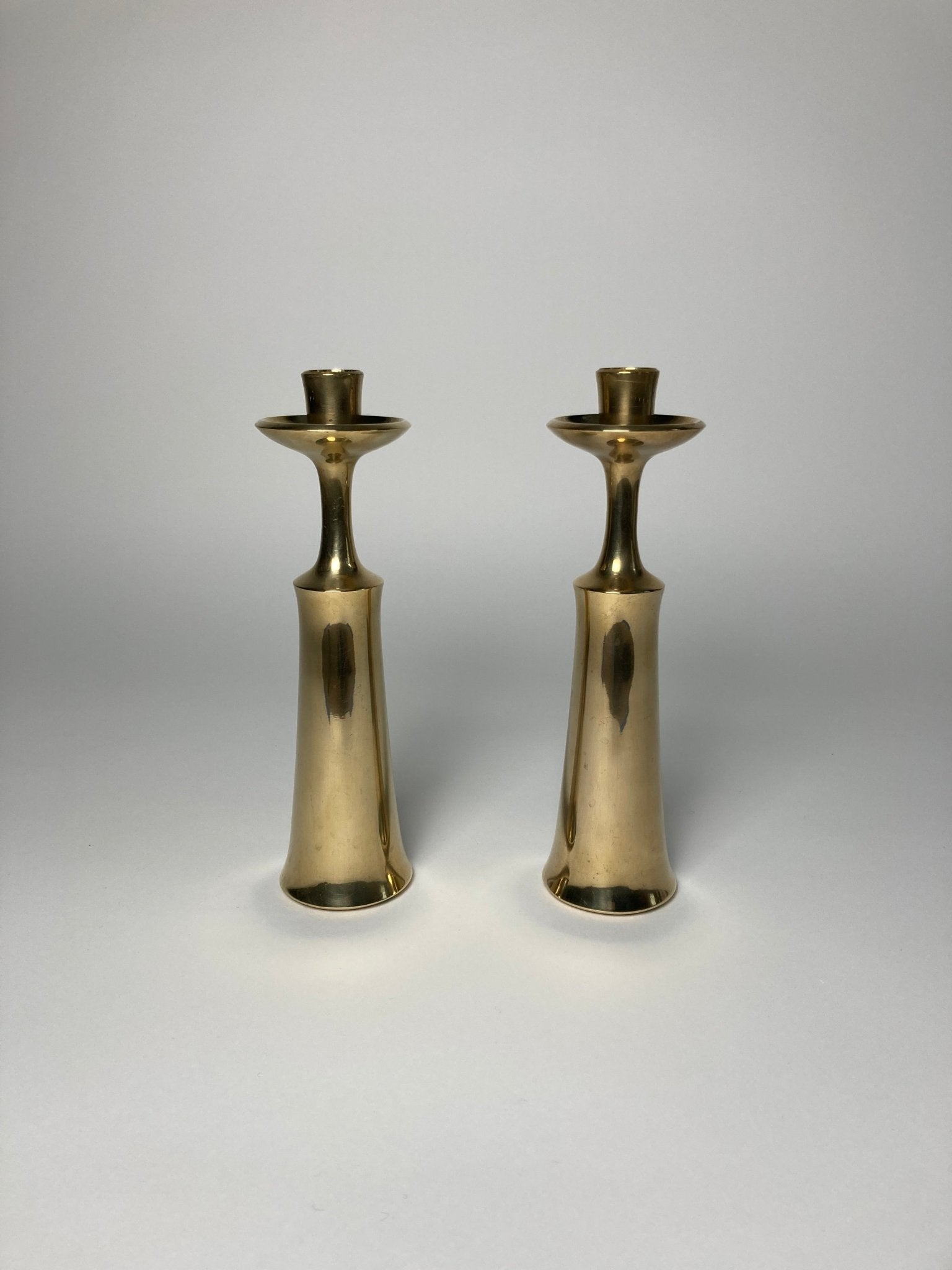 Jens Quistgaard Solid Brass Candle Holders - Madden & McHugh
