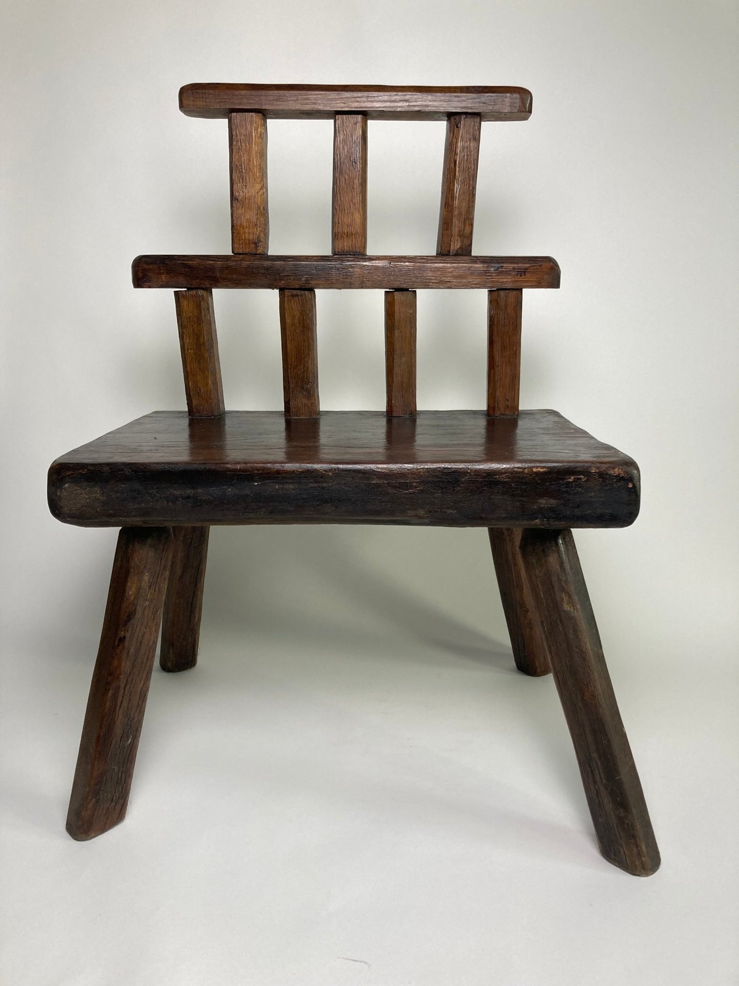 Ladder Back Brutalist Style Milking Stool - Madden & McHugh