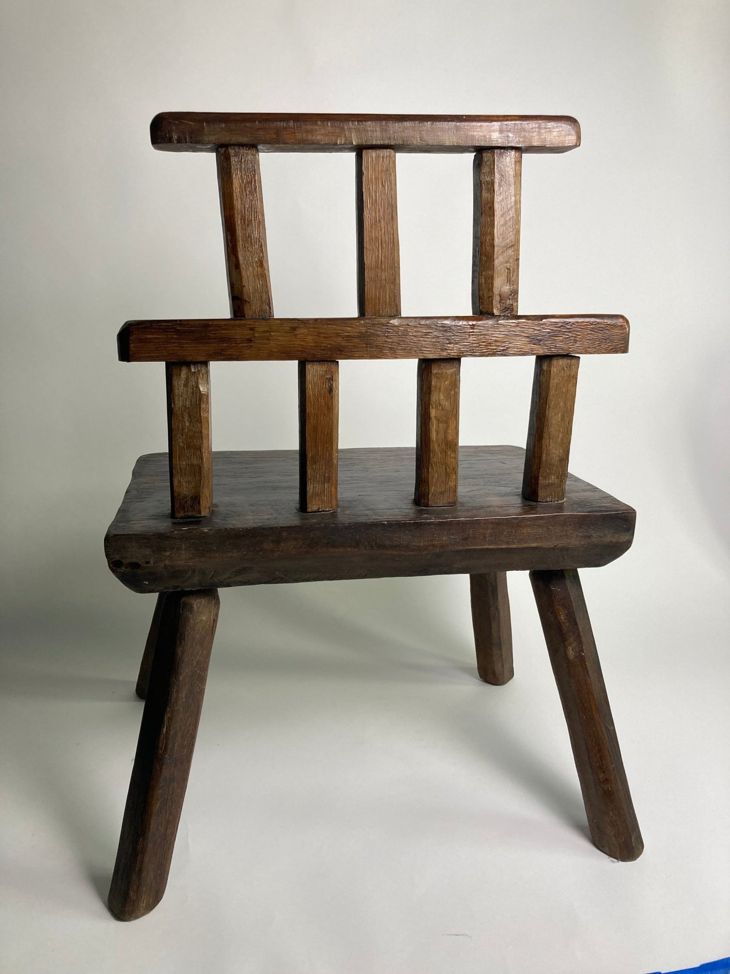 Ladder Back Brutalist Style Milking Stool - Madden & McHugh