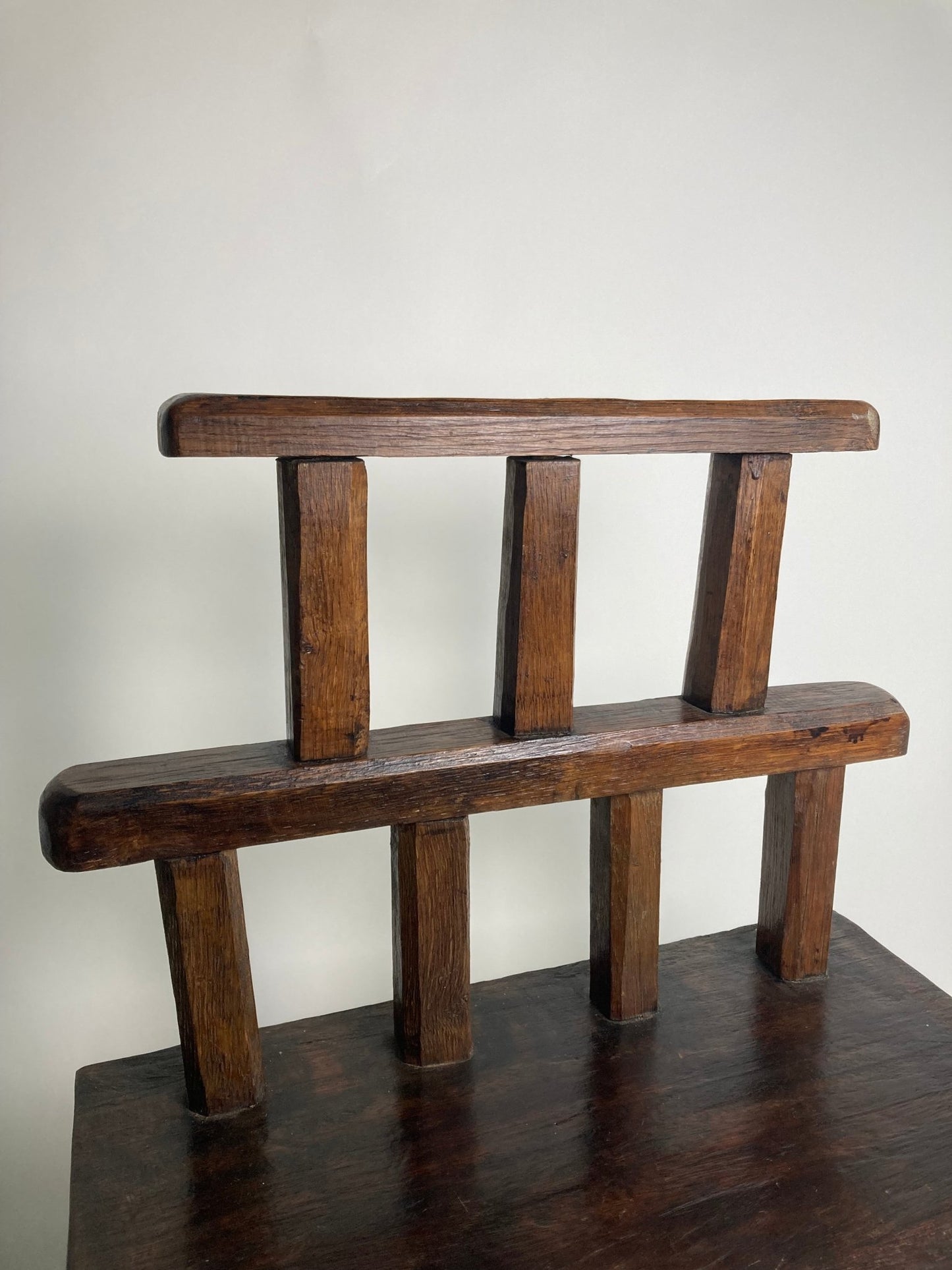 Ladder Back Brutalist Style Milking Stool - Madden & McHugh