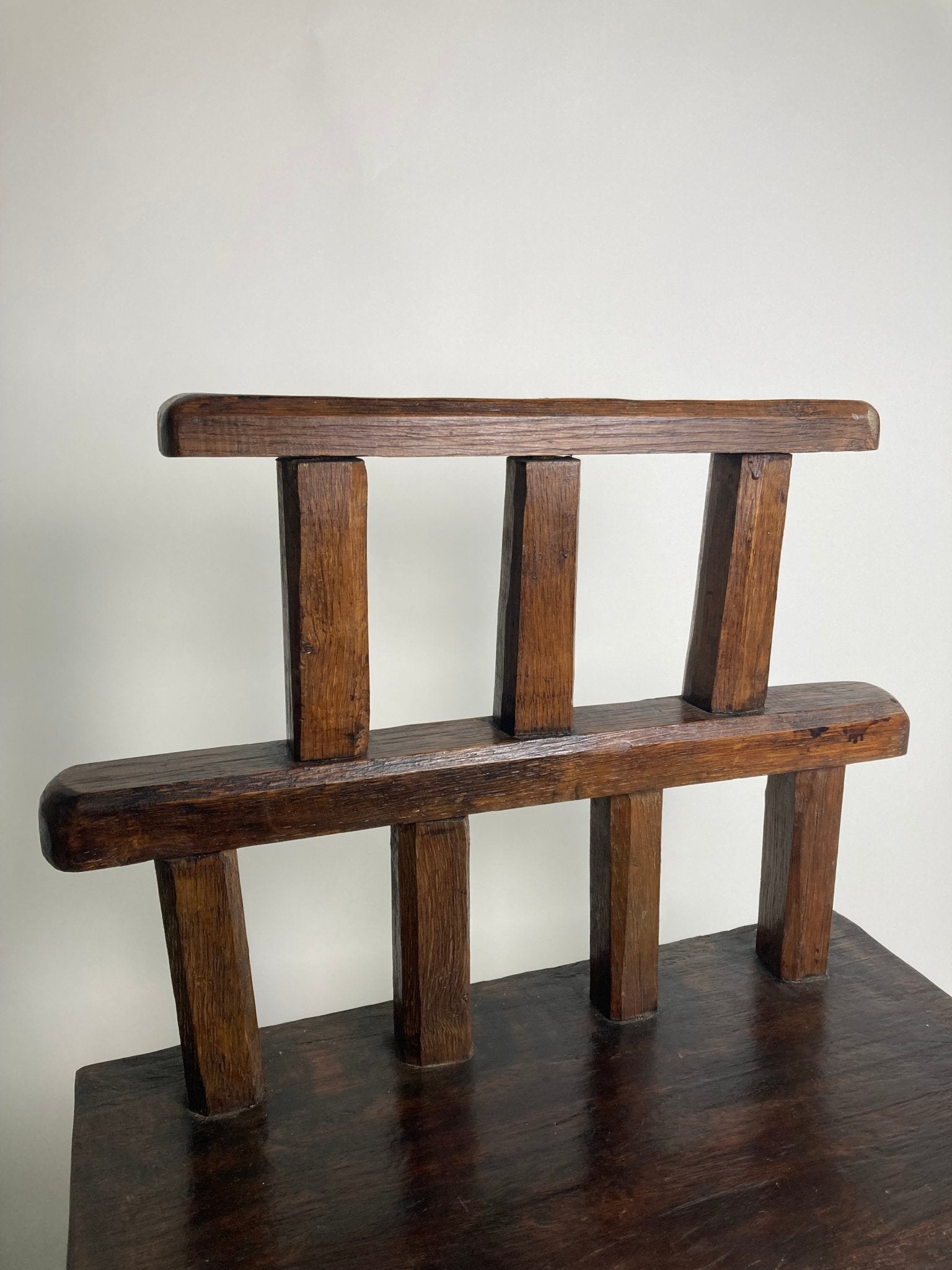 Ladder Back Brutalist Style Milking Stool - Madden & McHugh