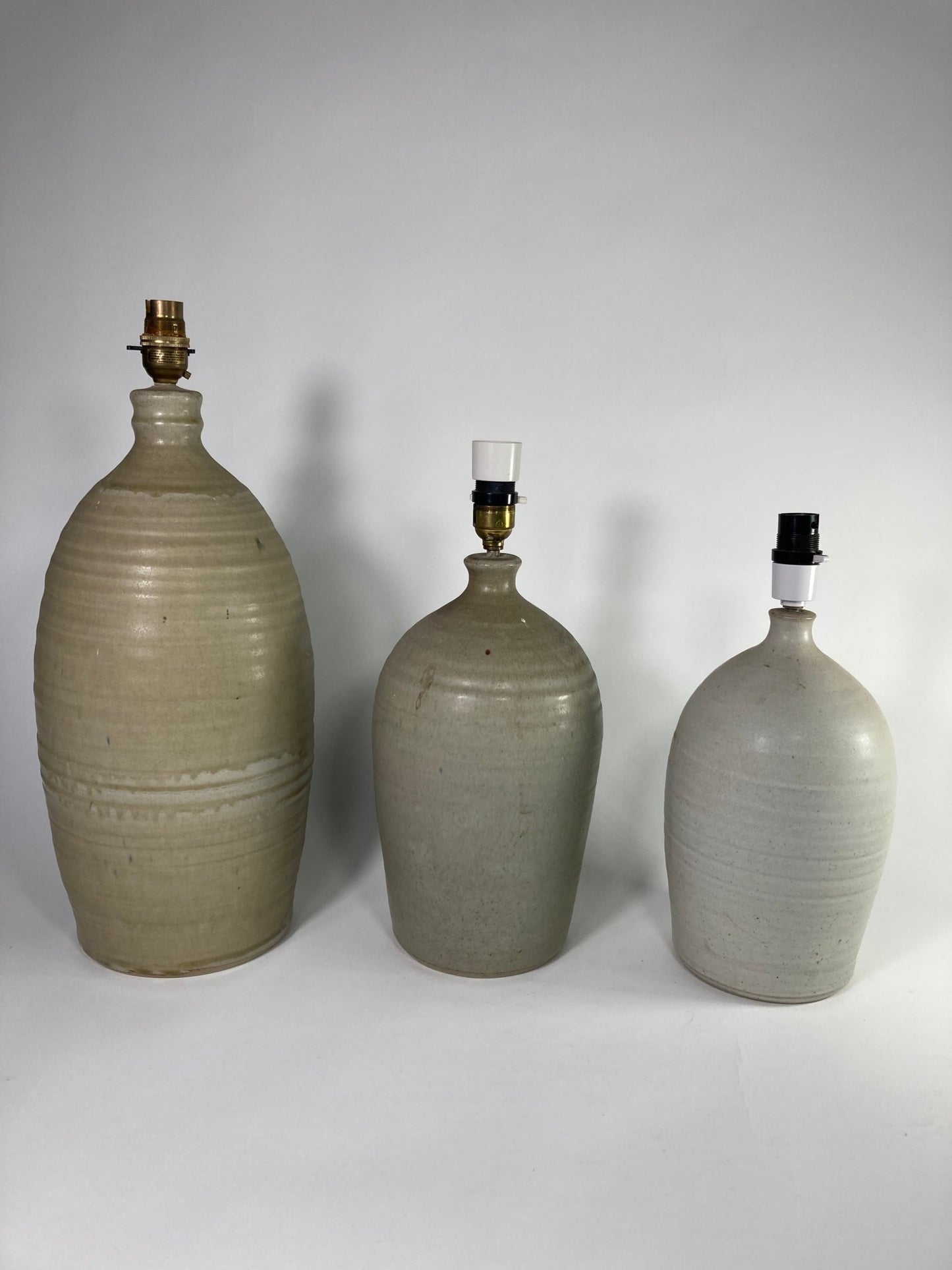 Set of Three Mid Century Stoneware Lamps - MADDEN & MCHUGH