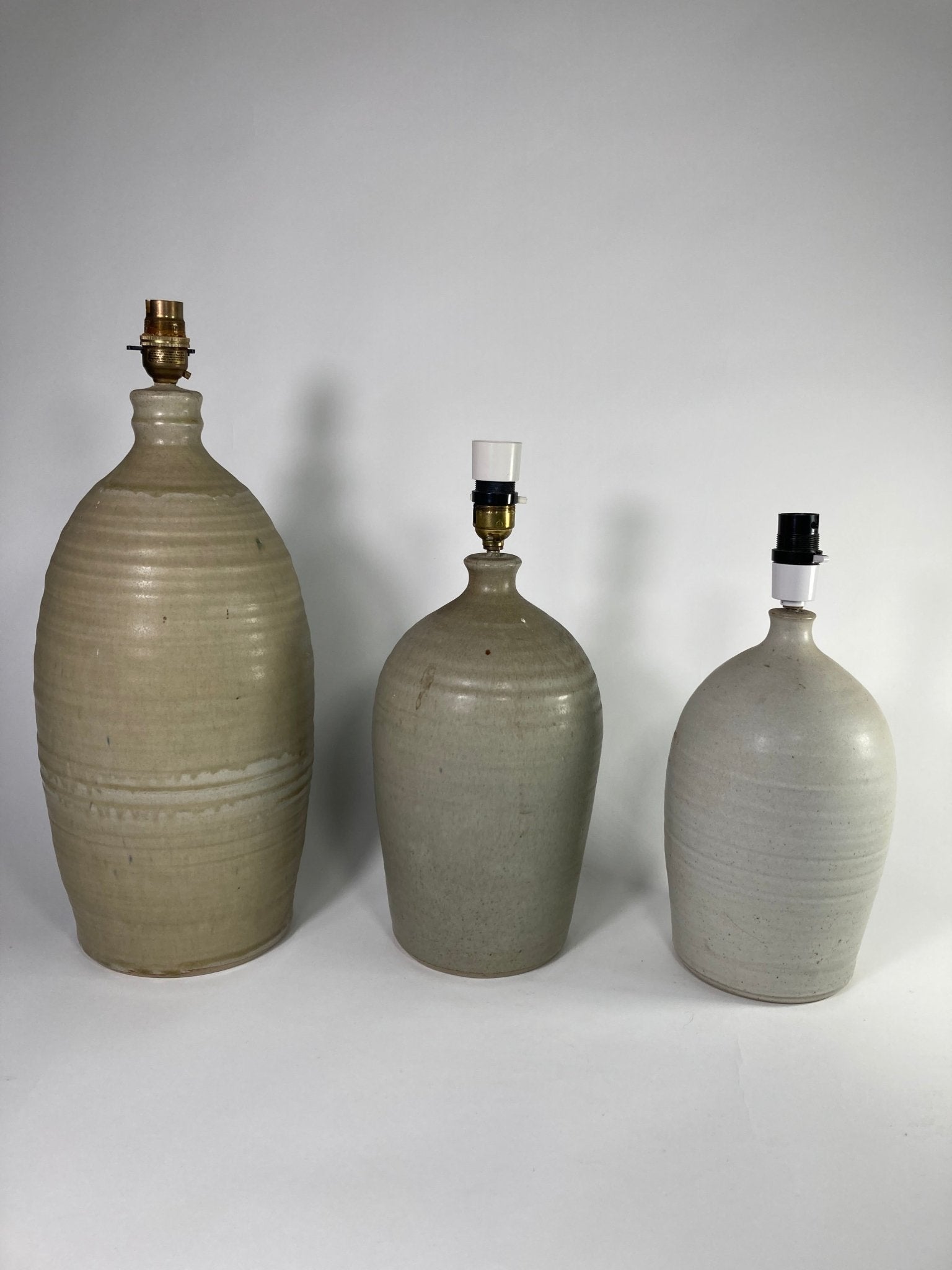 Set of Three Mid Century Stoneware Lamps - MADDEN & MCHUGH